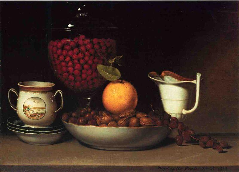 Raphaelle Peale Strawberries, Nuts Norge oil painting art